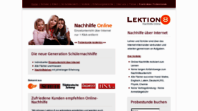 What Lektion8.de website looked like in 2012 (11 years ago)