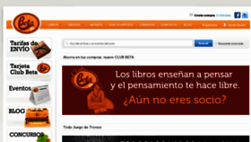 What Libreriasbeta.com website looked like in 2012 (11 years ago)