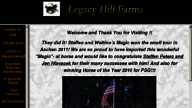 What Legacyhillfarms.com website looked like in 2012 (11 years ago)