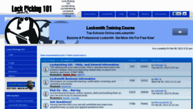 What Lockpicking101.com website looked like in 2013 (11 years ago)