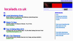 What Localads.co.uk website looked like in 2013 (10 years ago)