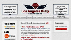 What Larubyconf.com website looked like in 2013 (10 years ago)