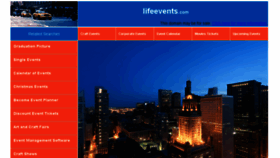 What Lifeevents.com website looked like in 2013 (10 years ago)