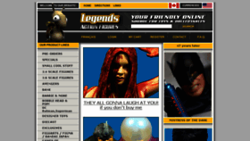 What Legendsactionfigures.com website looked like in 2013 (10 years ago)