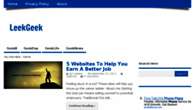 What Leekgeek.com website looked like in 2013 (10 years ago)