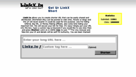 What Linkx.in website looked like in 2013 (10 years ago)