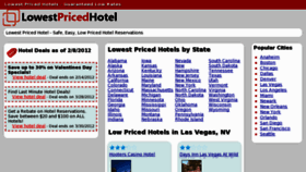 What Lowestpricedhotel.com website looked like in 2013 (10 years ago)