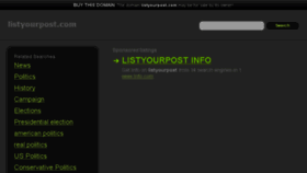 What Listyourpost.com website looked like in 2013 (10 years ago)
