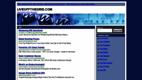 What Liveoffthegrid.com website looked like in 2013 (10 years ago)