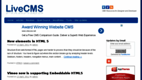What Livecms.com website looked like in 2013 (10 years ago)