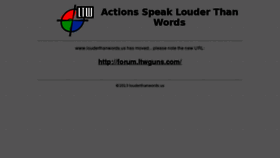 What Louderthanwords.us website looked like in 2014 (10 years ago)