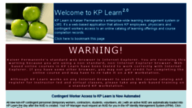 What Learn.kp.org website looked like in 2014 (10 years ago)