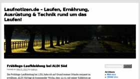 What Laufnotizen.de website looked like in 2014 (10 years ago)