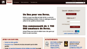 What Librarything.fr website looked like in 2014 (10 years ago)