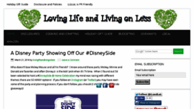 What Lovinglifeandlivingonless.com website looked like in 2014 (10 years ago)