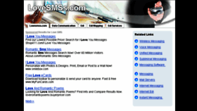 What Lovesmss.com website looked like in 2014 (10 years ago)
