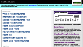 What Lead-health.com website looked like in 2014 (10 years ago)