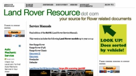 What Landroverresource.com website looked like in 2014 (9 years ago)