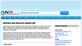 What Life123.com website looked like in 2014 (9 years ago)