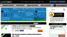 What Livzing.com website looked like in 2014 (9 years ago)