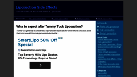What Liposuctionsideeffects.org website looked like in 2014 (9 years ago)