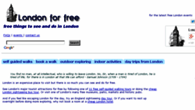 What Londonforfree.net website looked like in 2014 (9 years ago)