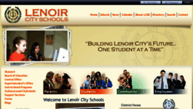 What Lenoircityschools.com website looked like in 2014 (9 years ago)