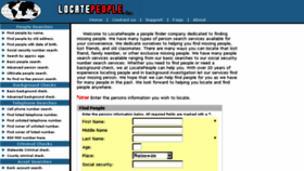 What Locatepeople.com website looked like in 2014 (9 years ago)