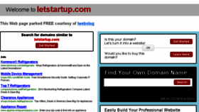 What Letstartup.com website looked like in 2014 (9 years ago)