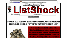 What Listshock.com website looked like in 2014 (9 years ago)