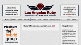 What Larubyconf.com website looked like in 2014 (9 years ago)