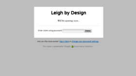 What Leighbydesign.com website looked like in 2014 (9 years ago)