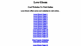What Lovegloom.com website looked like in 2014 (9 years ago)