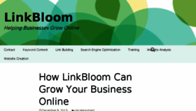 What Linkbloom.com website looked like in 2014 (9 years ago)