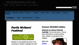 What Literaryfestivals.com.au website looked like in 2015 (9 years ago)
