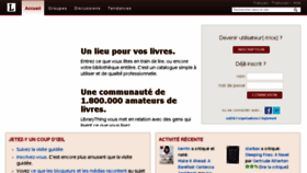 What Librarything.fr website looked like in 2015 (9 years ago)