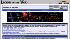 What Legendofthevoid.com website looked like in 2015 (9 years ago)