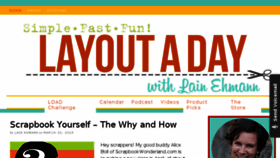 What Layoutaday.com website looked like in 2015 (9 years ago)