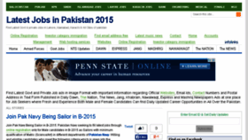 What Latestjobsinpakistan.net website looked like in 2015 (9 years ago)