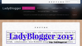 What Ladyblogger.net website looked like in 2015 (9 years ago)