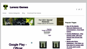 What Lorenzgames.com website looked like in 2015 (9 years ago)
