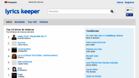 What Lyricskeeper.com.br website looked like in 2015 (9 years ago)