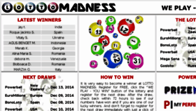 What Lottomadness.net website looked like in 2015 (9 years ago)