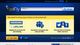 What Login.adf.ly website looked like in 2015 (9 years ago)