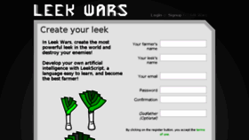 What Leekwars.com website looked like in 2015 (8 years ago)