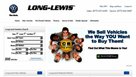 What Longlewisvw.com website looked like in 2015 (8 years ago)