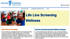 What Lifelinescreeningwellness.com website looked like in 2015 (8 years ago)