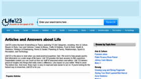 What Life123.com website looked like in 2015 (8 years ago)