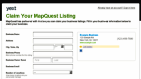 What Listings.mapquest.com website looked like in 2015 (8 years ago)
