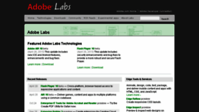 What Labs.adobe.com website looked like in 2015 (8 years ago)